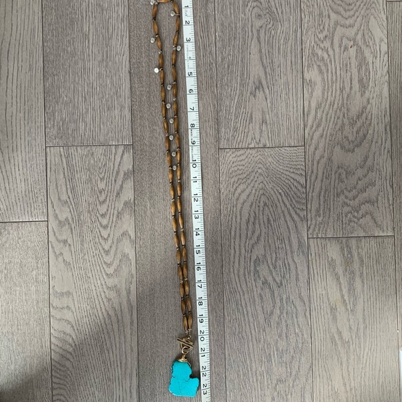 Turquoise Necklace from Montezuma Costa Rica Hand made - Picture 5 of 6